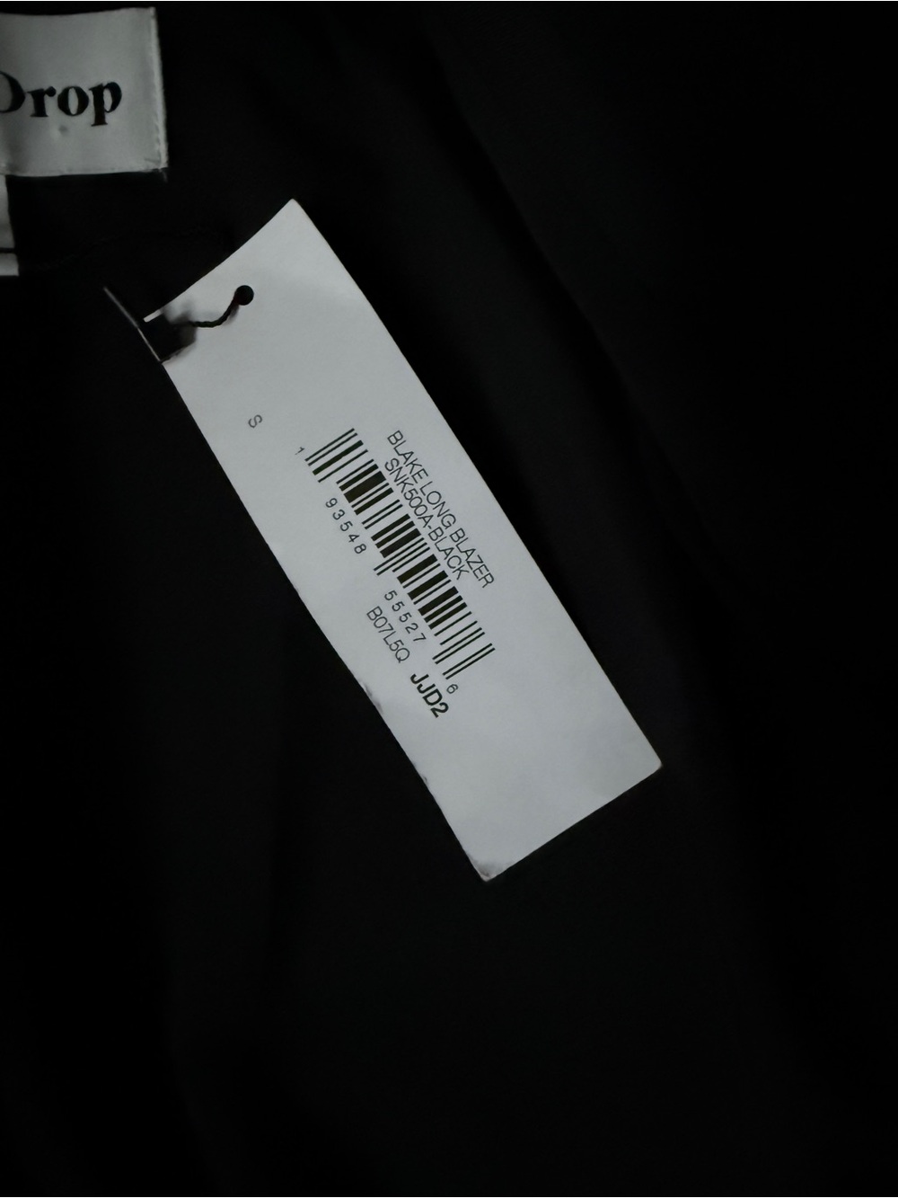 Women's Black Tailored Blazer - Single-Button Suit Jacket - Picture 5 of 5